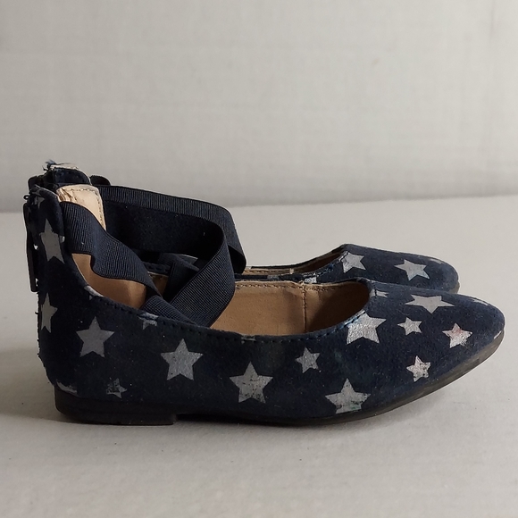 Cat & Jack Girl's Navy Silver Stars Shoes - Picture 2 of 12